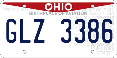 OH license plate GLZ3386