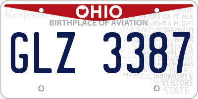 OH license plate GLZ3387