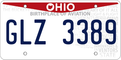 OH license plate GLZ3389