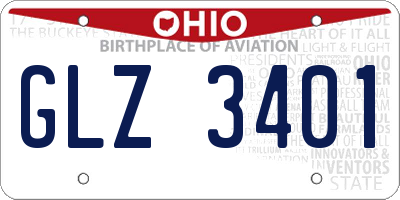 OH license plate GLZ3401