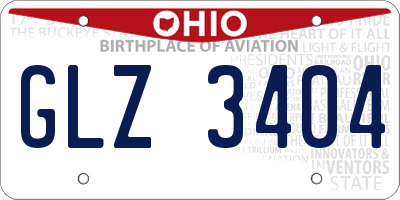 OH license plate GLZ3404
