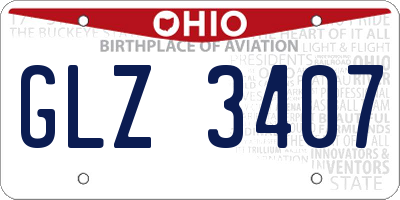 OH license plate GLZ3407