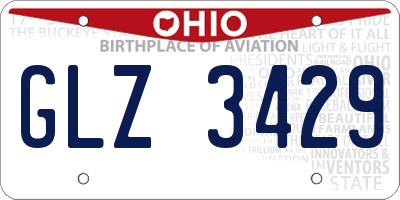 OH license plate GLZ3429