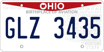 OH license plate GLZ3435