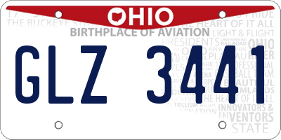 OH license plate GLZ3441