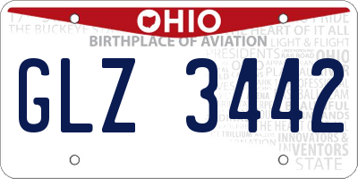 OH license plate GLZ3442