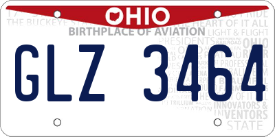 OH license plate GLZ3464
