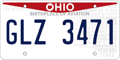 OH license plate GLZ3471