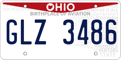OH license plate GLZ3486