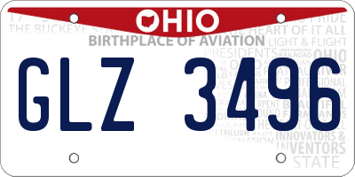 OH license plate GLZ3496
