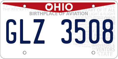 OH license plate GLZ3508