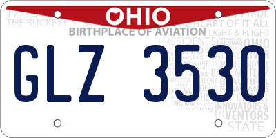 OH license plate GLZ3530