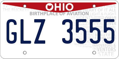 OH license plate GLZ3555