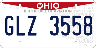 OH license plate GLZ3558
