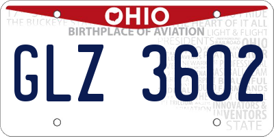 OH license plate GLZ3602