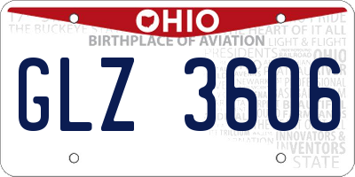 OH license plate GLZ3606