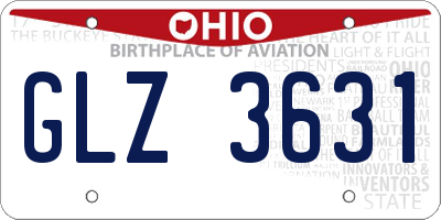 OH license plate GLZ3631