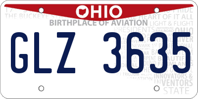 OH license plate GLZ3635