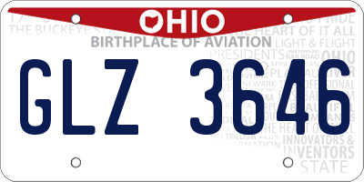 OH license plate GLZ3646