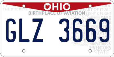OH license plate GLZ3669