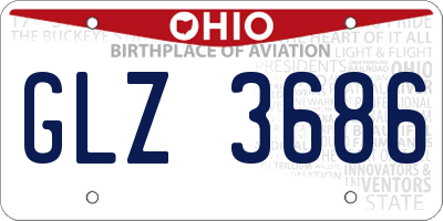 OH license plate GLZ3686