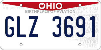 OH license plate GLZ3691