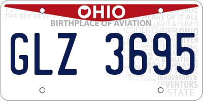 OH license plate GLZ3695