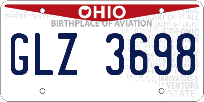 OH license plate GLZ3698