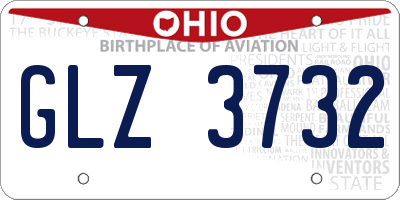 OH license plate GLZ3732