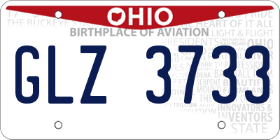OH license plate GLZ3733
