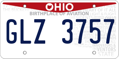 OH license plate GLZ3757