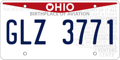 OH license plate GLZ3771