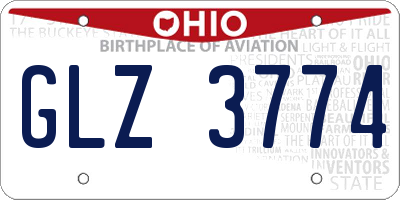 OH license plate GLZ3774