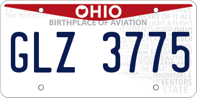 OH license plate GLZ3775