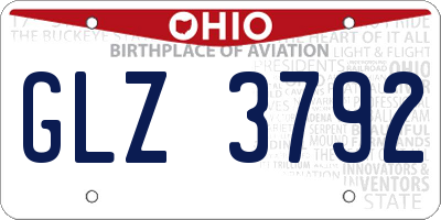 OH license plate GLZ3792