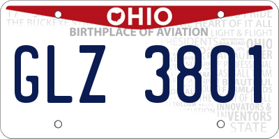 OH license plate GLZ3801