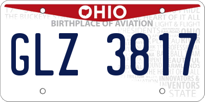OH license plate GLZ3817