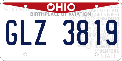OH license plate GLZ3819