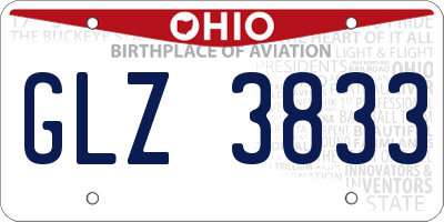 OH license plate GLZ3833