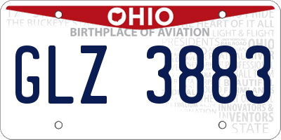 OH license plate GLZ3883
