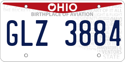OH license plate GLZ3884
