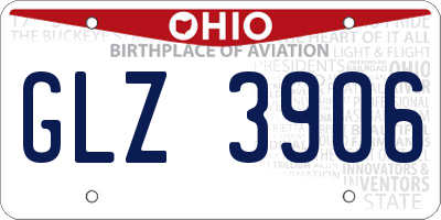 OH license plate GLZ3906
