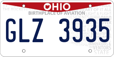 OH license plate GLZ3935