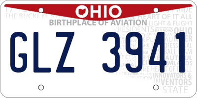 OH license plate GLZ3941