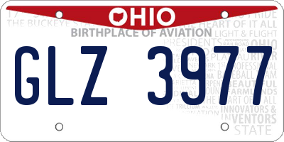 OH license plate GLZ3977