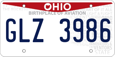 OH license plate GLZ3986