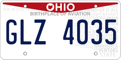 OH license plate GLZ4035