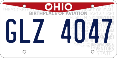 OH license plate GLZ4047