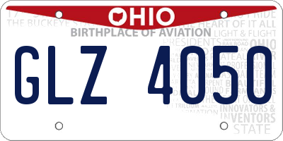 OH license plate GLZ4050