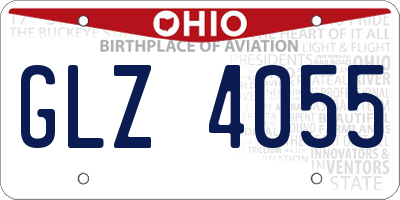 OH license plate GLZ4055